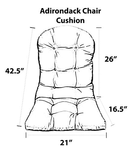 Rsh Décor Outdoor Patio Tufted Adirondack Chair Cushion Weather Resistant - Choose Color & Quantity (1, Vida Garden Pink Yellow Green Lily Pineapple) #TOP3
