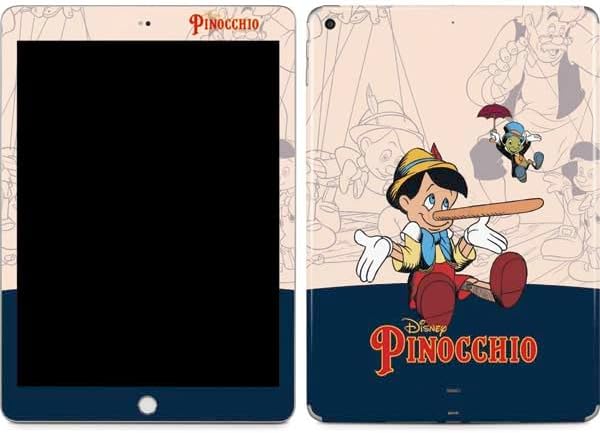 Skinit Decal Tablet Skin Compatible with iPad 9.7in (2018) - Officially Licensed Disney Pinocchio and Jiminy Cricket Design