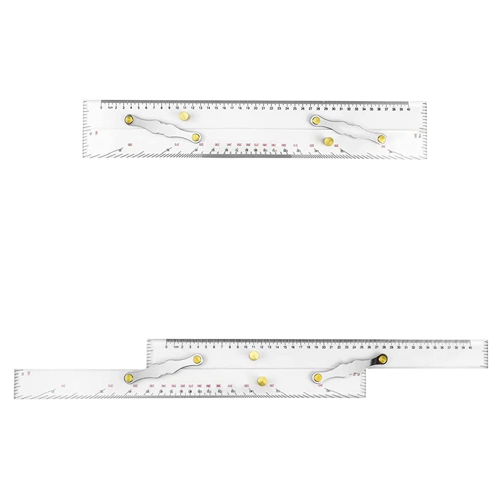 BGFAVCV Marine Parallel Ruler Clear Scales, Mapping Points to Pull Parallel Ruler 450MM, Nautical Charts Parallel Ruler for Boat - Image 4