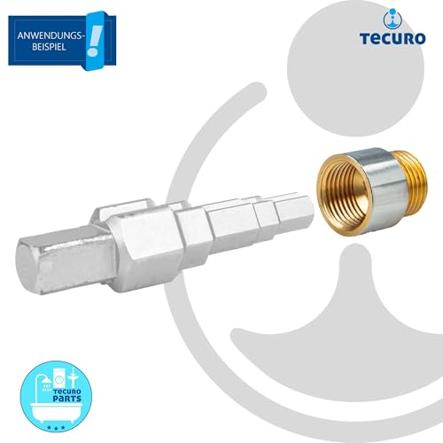 tecuro Hahnverlängerung 1/2 Zoll x 10 mm - nach Trinkwasserverordnung 50930-6, nach DIN 3523, Messing CW 617 N glanzverchromt