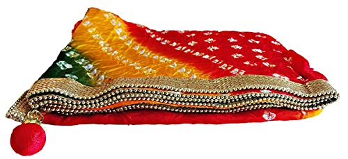 Rajasthani Traditional Multicolored Bandhej Dupatta For Women & Girls2