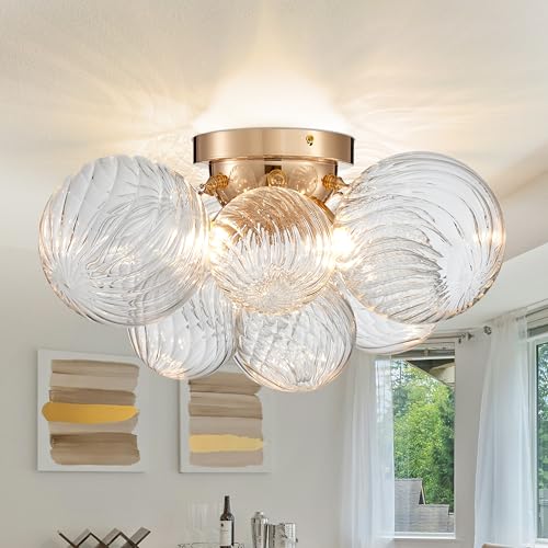 SM Saint Mossi Modern Bubble Ceiling Light Fixture, 4-Light Flush