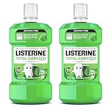 Listerine Total Care Kids Alcohol-Free Anticavity Sodium Fluoride Mouthwash, ADA Accepted Oral Rinse for Dental Cavity Protection, Mint Shield Flavor, Convenience Pack, 2 x 500 mL
