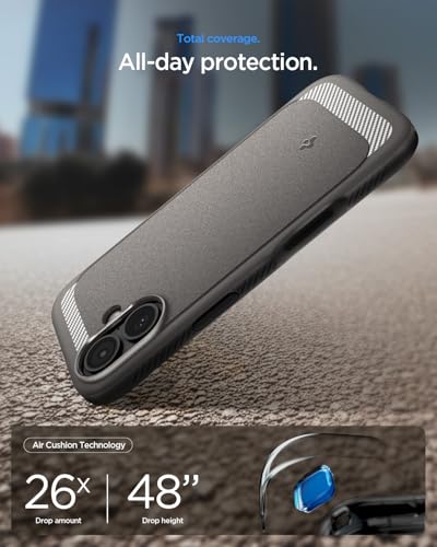 Spigen iPhone 17 Hülle Rugged Armor MagFit - Gray – Ansicht 6