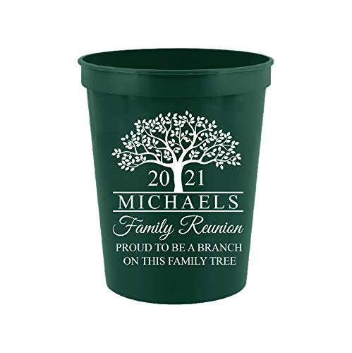 16oz Personalized Family Reunion Cups, Family Tree Cups, Bulk Family Reunion party Favors