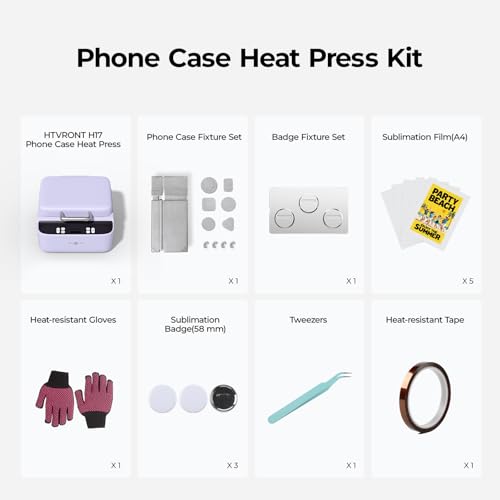 HTVRONT Phone Case Heat Press Bundle - Compatible with iPhone & Android Phone Case Sublimation Machine + HTVRONT Auto Heat Press 2 - Image 5