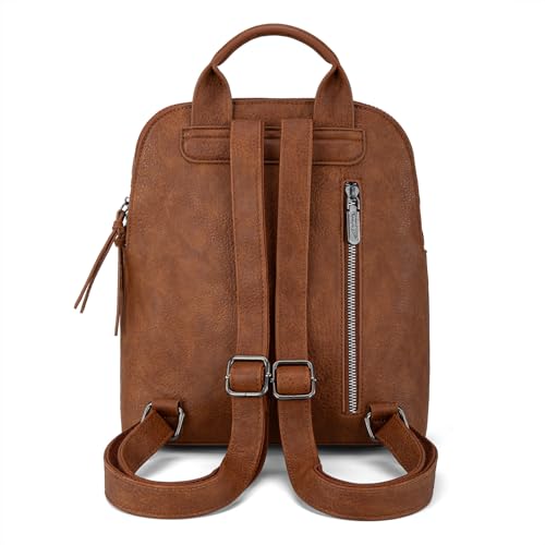 Image of Montana West Wrangler Backpack Purse for Women Mini Backpack Purse Cute Ladies Bookbag Travel Work Daypacks Bags WG-BG-186-9116-COW-BR