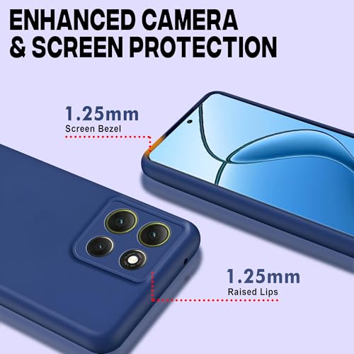 Image of Hupshy Liquid Silicone Back Cover Case for OnePlus Nord CE 6 Lite 5G | Soft Micro-Fibre Lining Inside | Camera Protection Bump | Shockproof Back Cover Case for OnePlus Nord CE 6 Lite 5G (Blue)