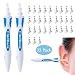 Produktbild HONGFAGO Ear Cleaner Wizard, Ear Cleaning kit,Ear Cleaner,Ear Wax Remover, Ohrenreiniger Medizinischer mit spiralförmigen Silikonspitzen.Ohrwachsentferner mit 32 Stück Ersatzköpfe Soft Safe Silikon