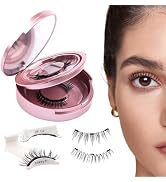 GEMERRY Magnetic Eyelashes with Applicator Magnetic Lashes Natural Look Reusable Soft Strip Lashe...