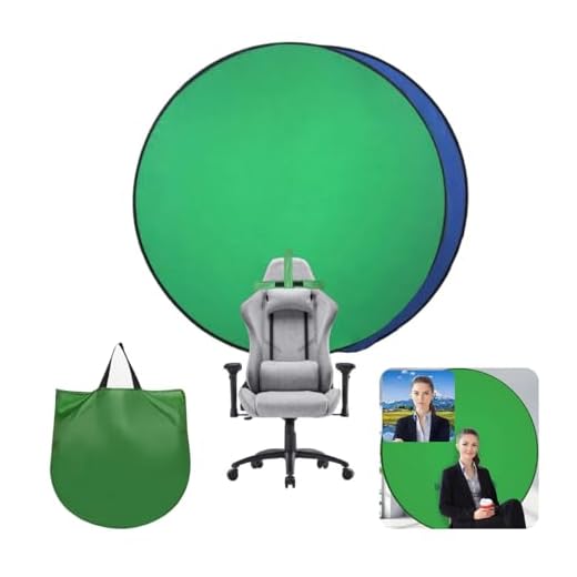 Telón de fondo plegable portátil para cámara web con bolsa de embalaje, se fija a la silla, fácil instalación, tela resistente a las arrugas, perfecto para Zoom Webex Teams Tiktok, pantalla de fondo
