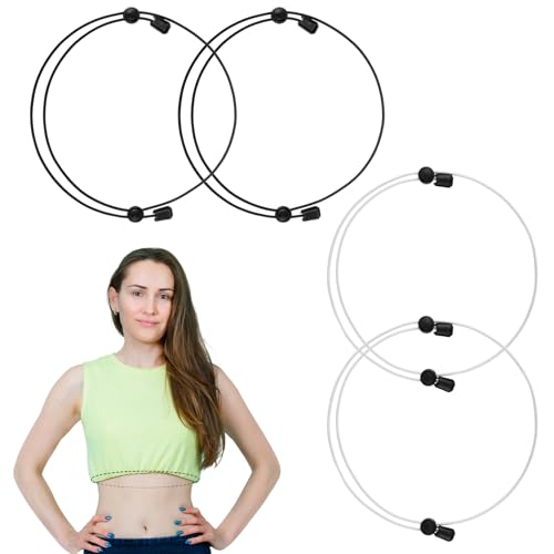 YUXIANLB 4 bandas ajustables de sujeción para camisa elástica invisible para insertar blusas top oficina negocios moda de noche versátil soporte para camisa para hombre mujer camiseta Stay System,