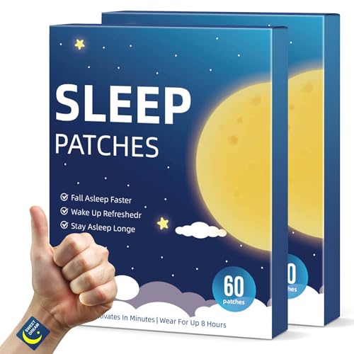 120 Count Sleep Patches for Adults Extra Strength, Natural Deep Sleep Patche with Melatonin &...