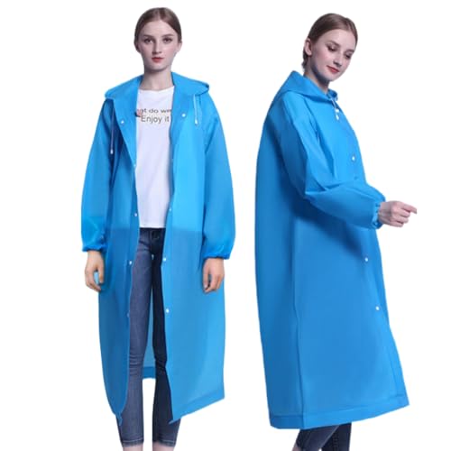 Image of Rain Poncho Raincoats for Adult Reusable - 2-5 Pack EVA Waterproof Rain Coat with Hood, Rain Gear for Men Women