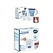 Brita Wasserfilter Starterpaket Marella, inkl. 3 Maxtra+ Filterkartuschen blau + Filterkartuschen Maxtra+ 12er Pack weiß
