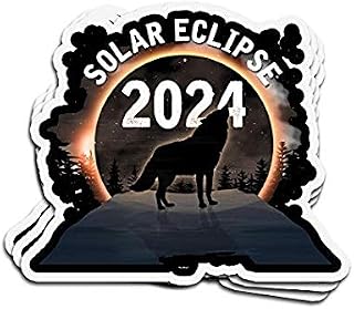 Solar Eclipse 2024 Solar Eclipse - Sticker Graphic - Auto, Wall, Laptop, Cell, Truck Sticker for Windows, Cars, Trucks