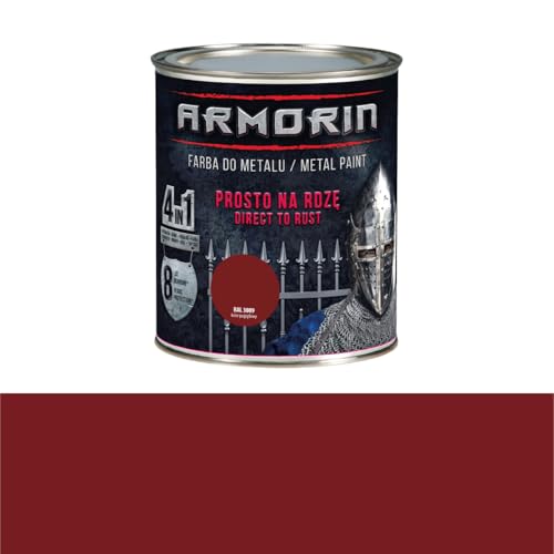 TRANS - PAL AMORIN Rust Beater, Rust Remover and Converter Metal Paint for Interior and Exterior, 0.75L, Variety of Colours (WINE)