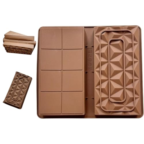 per barrette di cioccolato spessi: di cioccolato in silicone profondi, dolci e dessert che fanno | Stampo da forno flessibile e riutilizzabile, ideale per barrette e caramelle al