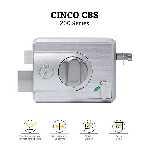 Image of Cinco Stark Bolt with Latch and Deadbolt with Thumbturn, Silver