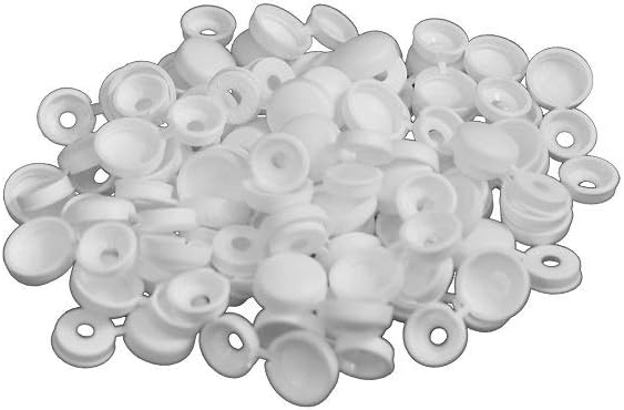 Weatherables Screw Covers – White Screw Cap Pack for Hiding Screw Head (Pack of 50)