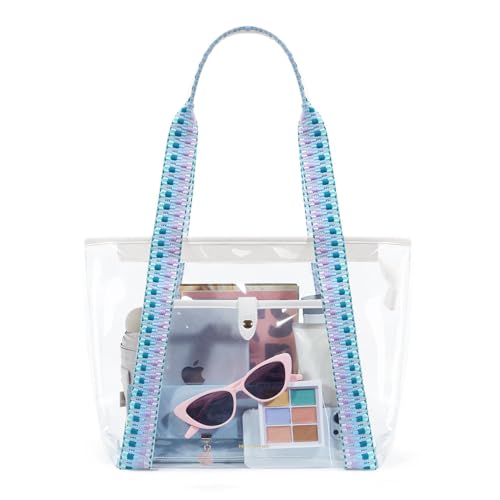 Image of Missnine Clear Bag for Stadium Events, 12x6x12 Approved Clear Tote Bag for Women