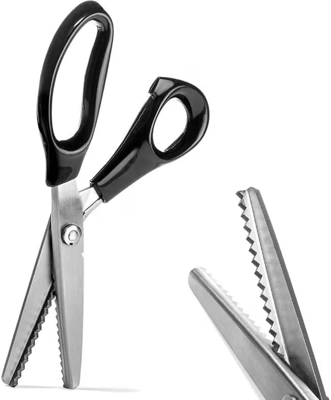 Belle of Hope Pinking Shears for Lace Front Wigs and Toppers, Stainless Steel, Serated Edge for Clean Cut, 5mm
