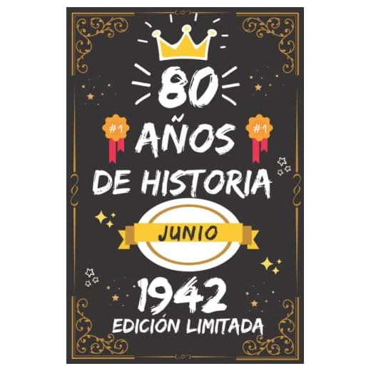 CUADERNO, 80 AÑOS DE HISTORIA JUNIO 1942 EDICIÓN LIMITADA: Regalo de 80 cumpleaños para mujeres y hombres, ideas de 80 cumpleaños... un cumpleaños... ... regalo de 80 cumpleaños para él/ella.