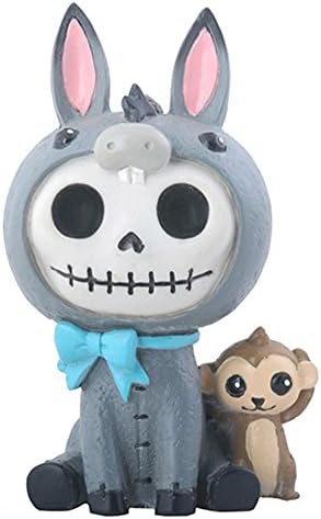 SUMMIT COLLECTION Furrybones Quixote Signature Skeleton in Donkey Costume with a Monkey image 2