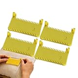 Mimoqk Finger Hemming Ruler, Edge Stitching Gauge, Edges Stitching Gauge with Lock, Stitchings for Quilting Braiding Fabric, Sewing Tool, Edges Sewing Tool for Women Sewers Garment