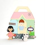 Jolly Designs – Travel Buddy Puppenhaus – Montessori Spielzeug ab 18 Monate – Motorik & Sensorik fördern – Handgefertigtes Filzbuch – Lernspielzeug für Kleinkinder – Busy Book für Zuhause & unterwegs
