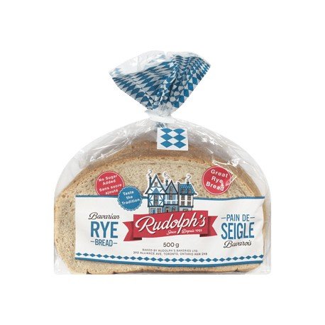 Rudolphs Bavarian Rye Bread 16Oz. Seedless Sliced Sandwich Loaf #TOP28