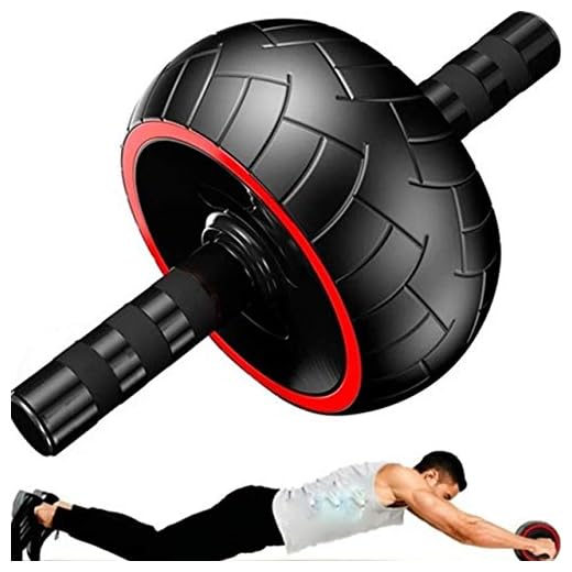 Roda Larga para Exercícios Abdominal com Tapete de Apoio