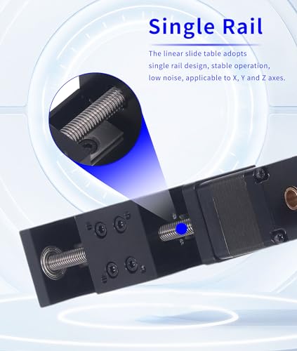 Mini-Linearschienenführungs-Schiebeaktuator, 28 Schrittmotor 50 Mm Effektiver Hub X Y Z Lineartisch-Aktuator, Linearschienenführungs-Schiebeaktuator mit T-Schraubenstange für DIY