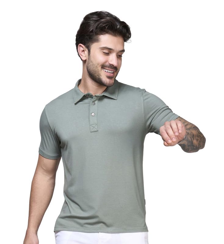 Image of Interwove Bamboo Knitted Polo T-Shirt