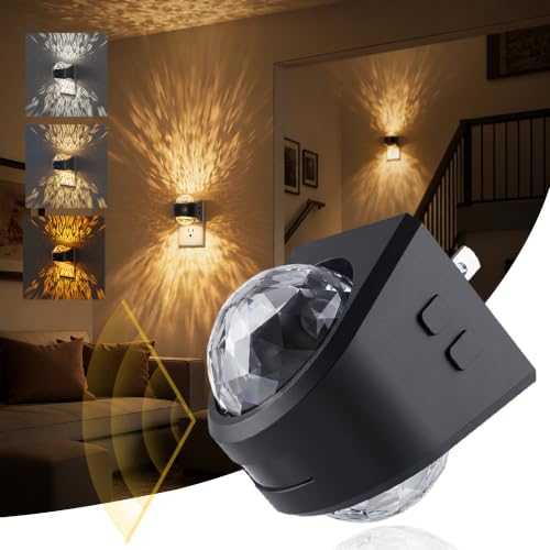 Image of JandCase Motion Sensor Night Light, Star Projector Night Light with 180 Rotatable Plug, 3 Color Temperatures, Automatic Galaxy Nightlight Plug in with Light Sensor for Bathroom Hallway Room Decor