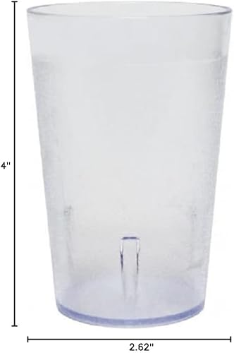 Vista 81 de Juego de 12 vasos de color transparente de 5 oz. Vasos de té helado reutilizables de alta calidad, apilables, aptos para lavavajillas, resistentes a