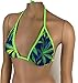Exotic Dancewear Triangle Bikini Top Marijuana Print Classic Bikini Top Sparkle Swimwear Beachwear Swimsuit Rave Outfits clubwear Polewear