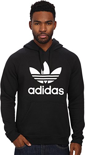 Image of adidas Mens Trefoil Hoodie ab8291 Long Sleeves Hoody - Black -