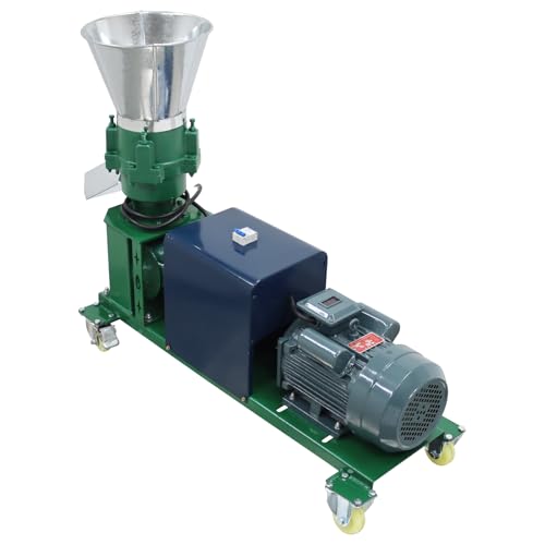 Image of 12mm Animal Feed Pellet Machine Chicken Feed Pellet Maker Farm Fodder Granulator 220V Four Head Press Roller 150-200KG /h 4.5KW