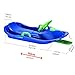 RNXRZANK Snow Sled with Control Wheel and Brake for Winter Fun, Blue