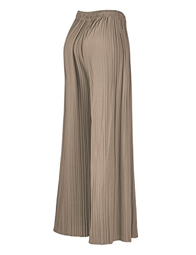 Made By Johnny Women's Pleated Wide Leg Palazzo Pants with Drawstring2