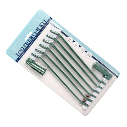 HOLIDYOYO 1 Set Pet Toothbrush Set Dogs Toothbrushes Pet Supplies Cleaning Small Dog Cleaner Kit Puppy Brush Finger Puppy Plastic Green