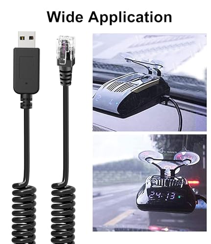 Jsvecip A001 Radar Detector Cable,Usb C To Rj11 Plug Cable,Replacement Power Cable thumb #5