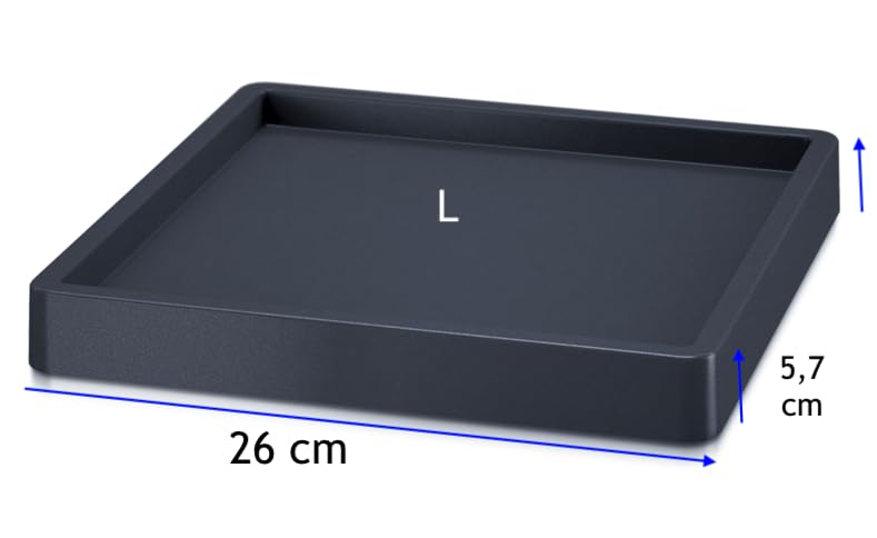 Dessous-de-pot Mobile Carré Prosperplast Avec Roulettes 360° – 366 X 366 Mm – Pour Déplacer Facilement Vos Plantes