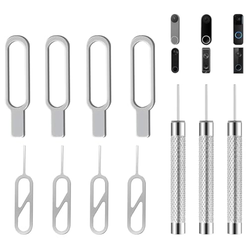 Herramienta de llave de timbre, kit de 11 pines de extracción de timbre, timbre de video reutilizable, soporte de extracción y reemplazo de batería, repuesto de herramienta de extracción de seguridad