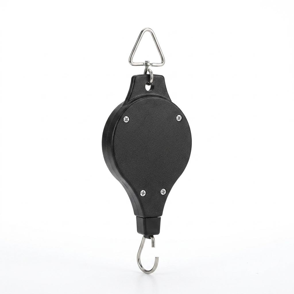 Retractable Plant Pulley Hanger for Hanging Baskets, Planters, and Bird Cages - Creative Home Garden Supply Black Gold Self-Tapping Screw-image-23