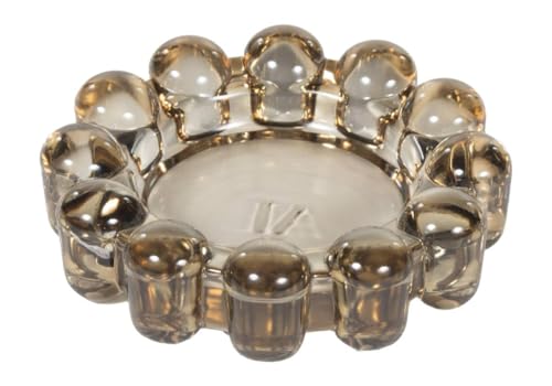 Alice Lane Original Bubble Candle Dish – Chic Smoky Glass Candle Dish for Home Decor – Decorative Modern Candle Holder for Small Candles & Diffusers