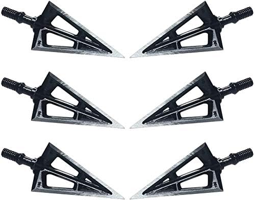 MEJOSER Hunting Broadheads Archery Broadheads 100/125 Grain Arrow Heads Arrow Tips Broadheads for Traditional Bows Crossbow Recurve Bow and Compound Bow (Cross broadheads)