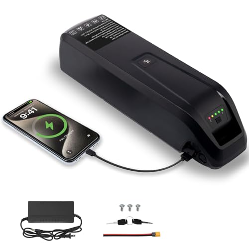 Puienum 36V/48V Ebike Battery,E-Bike Scooter Lithium 10.4Ah 15.6Ah 20Ah,40A,40A BMS