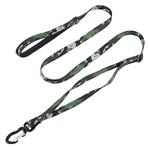 Hyhug Pets 6 Feet Adjustable Long Dog Leash, Soft And Colorfast Webbing Lead For Pup Dogs Professional Training And Daily Use Walking. (Small, Camo Green) #TOP1